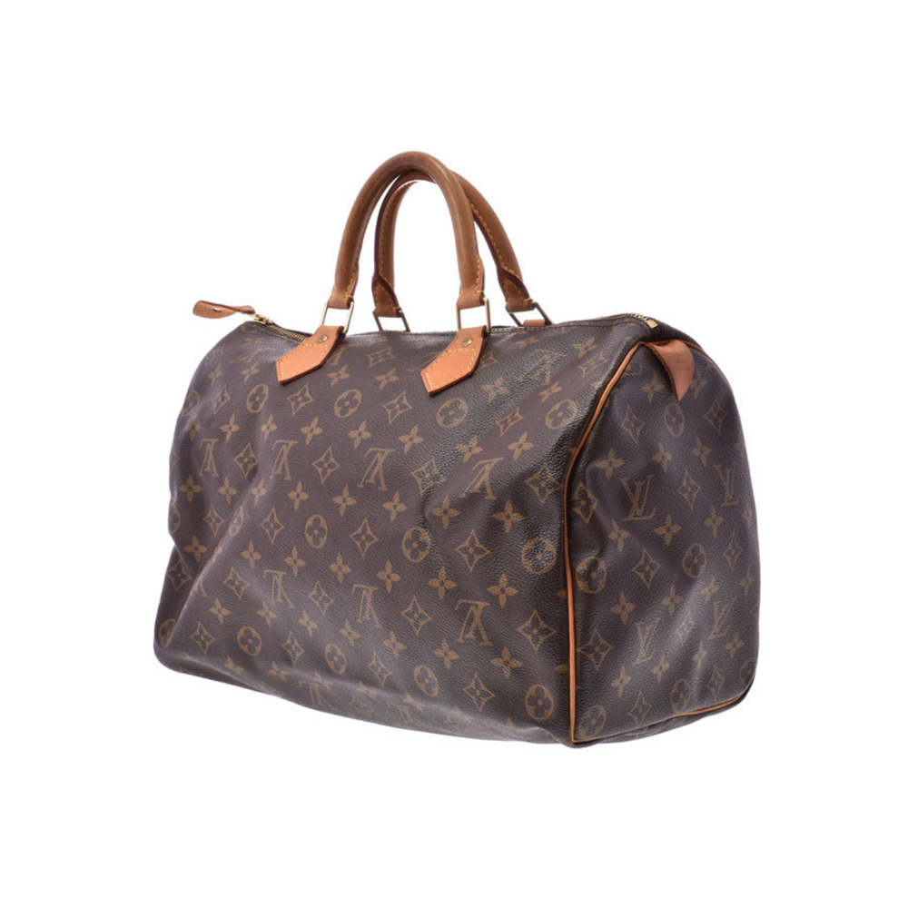 Louis Vuitton Brown Handbag Monogram Speedy Leather